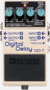 Picture of a Boss DD-7 Digital Delay Pedal taken from Boss' official page